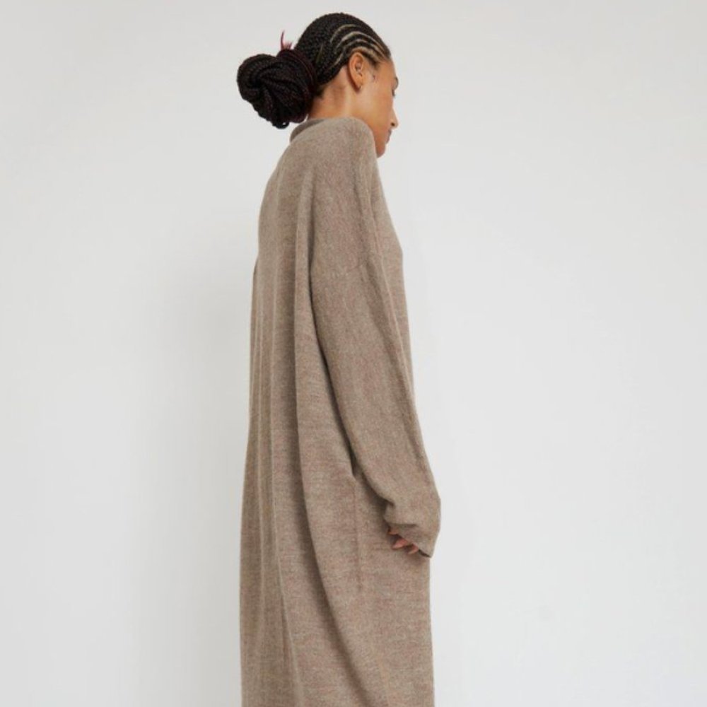 Lauren Manoogian Oversize Rollneck Dress in Mouse Size 1